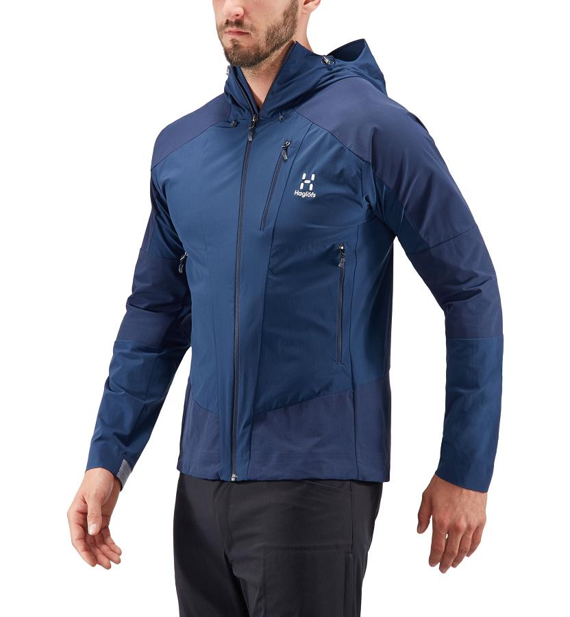 Haglöfs Mens Skarn Hybrid Softshell Jacket Dark Blue New Zealand 54902ACON